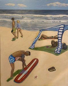 Beach Scene Acrylic Painting